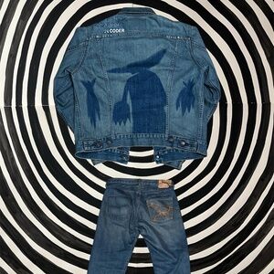 Levi x Futura Laboratories 39meg denim jacket and pant set 2005